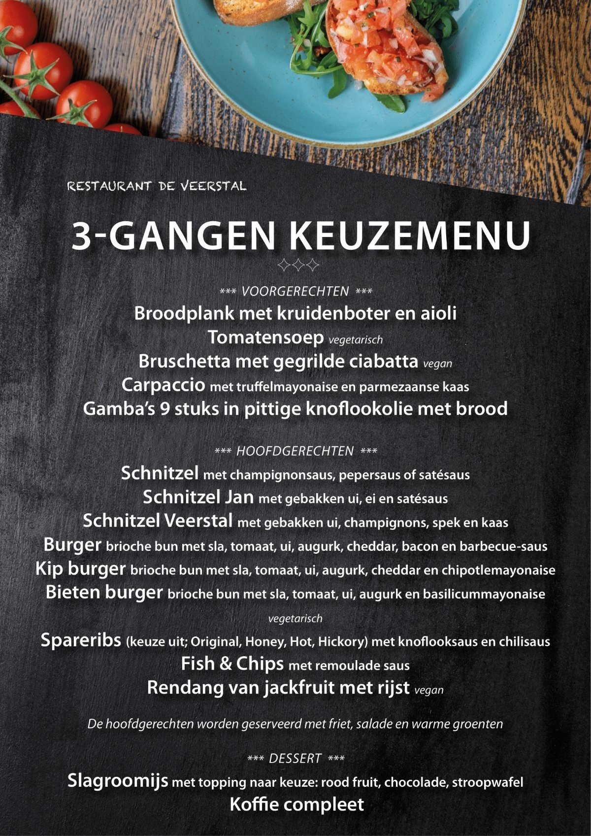 3 gangen menu