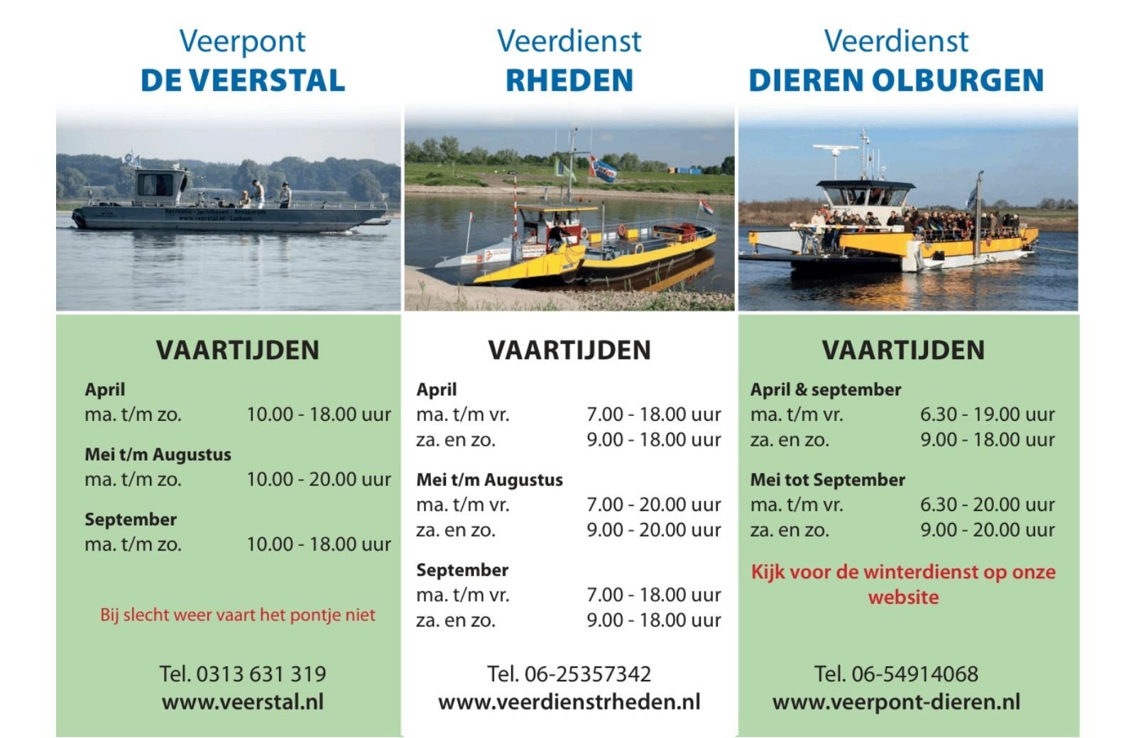 Veerpontjes Gelderland